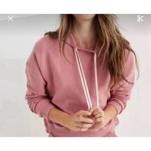 Aerie Ribbed Hoodie Mauve Color Size XS